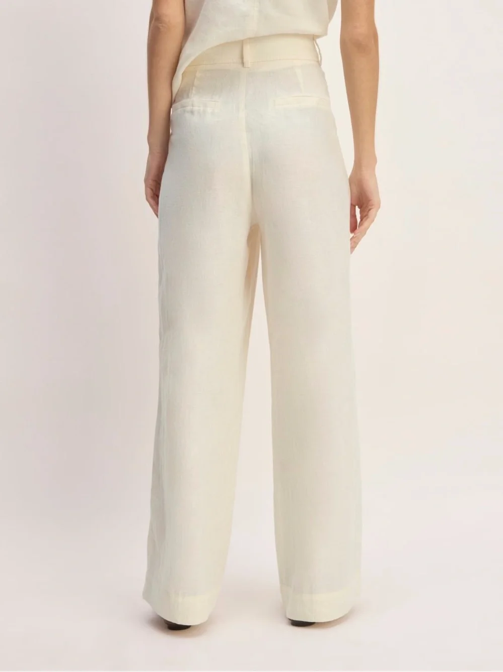 Everlane The Linen Way-High Drape Pant Bone Size 2 NWOT 100% Linen